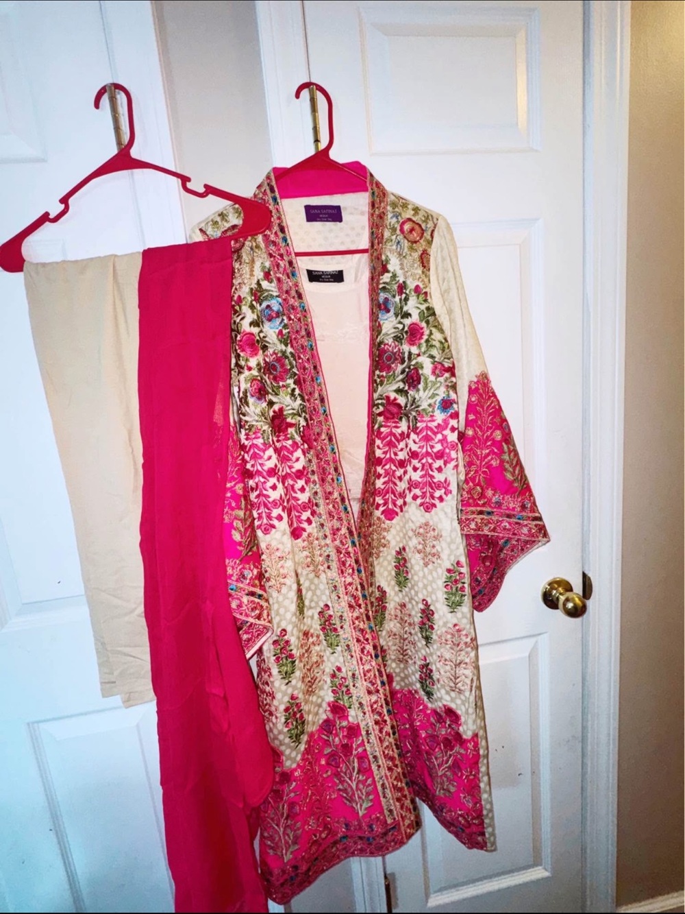 Sana Safinaz Fully Embrioded Fancy Open-Front gown formal dress / 4 piece suit